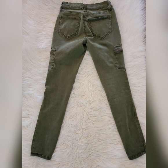 Mudd Green Cargo Pants Utility Skinny size 3 - Picture 2 of 3